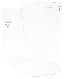 390 Premium Series Single Crown Face Shields Window - Acetate - 8" x 16" x .040" - Uncoated- - Clear product photo