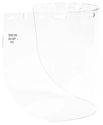 390 Premium Series Single Crown Face Shields Window - Acetate - 8" x 16" x .040" - Uncoated- - Clear product photo