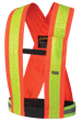 Baudrier de s&eacute;curit&eacute; r&eacute;fl&eacute;chissant en PVC haute visibilit&eacute; - orange haute visibilit&eacute; - taille unique photo du produit