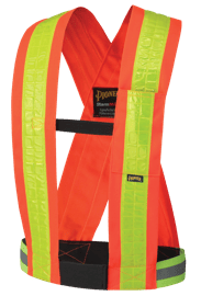 Baudrier de s&eacute;curit&eacute; r&eacute;fl&eacute;chissant en PVC haute visibilit&eacute; - orange haute visibilit&eacute; - taille unique photo du produit