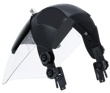 DP4 Series Premium Single Crown Face Shield &ndash; Universal Adapters &ndash; Shade 6 IR Cobalt Flip-Up Visor product photo