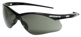 Jackson SG Safety Glasses - Black Frame - Smoke +1.5X Hardcoat Anti-Scratch Lens product photo