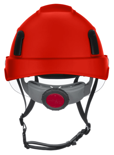 XS2-500 Series Type 2+ Safety Helmet w/Flip-Up Visor - Red product photo