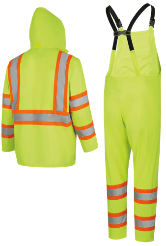 Hi&ndash;Vis Lightweight Waterproof Rain Suit &ndash; Yellow/Green &ndash; Men's 3XL product photo