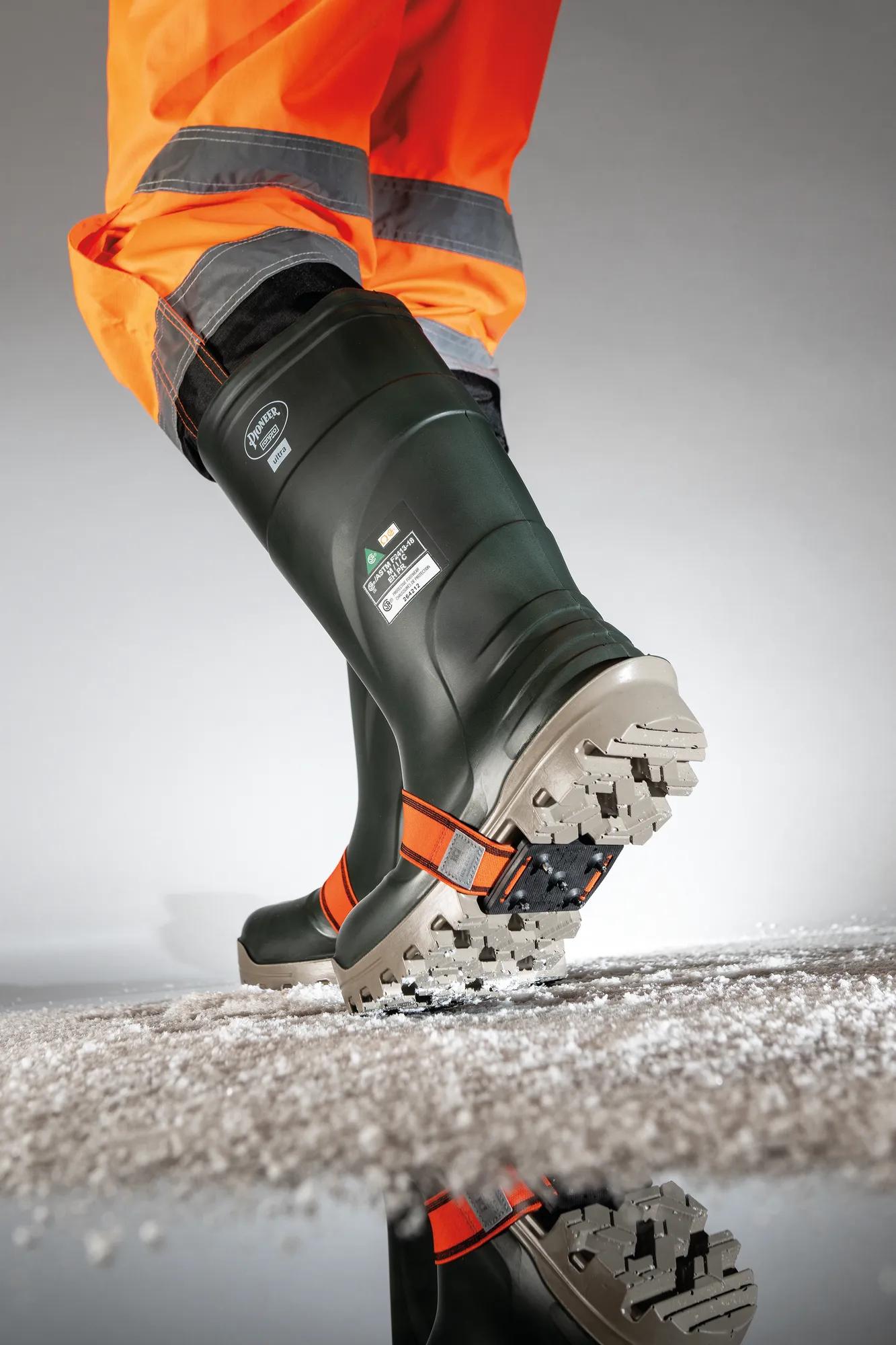 Mid-Sole Ice Cleat – High Profile – Hi-Vis Strap – One Size Fits