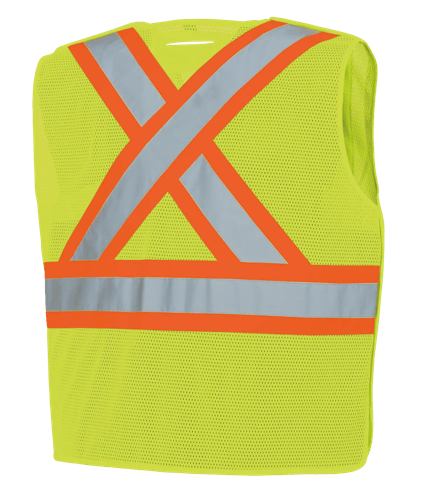 Gilet de s&eacute;curit&eacute; en maille de polyester haute visibilit&eacute; - Ajustable - &Agrave; d&eacute;chirement en 5 points - Jaune/vert haute visibilit&eacute; - L/XL photo du produit
