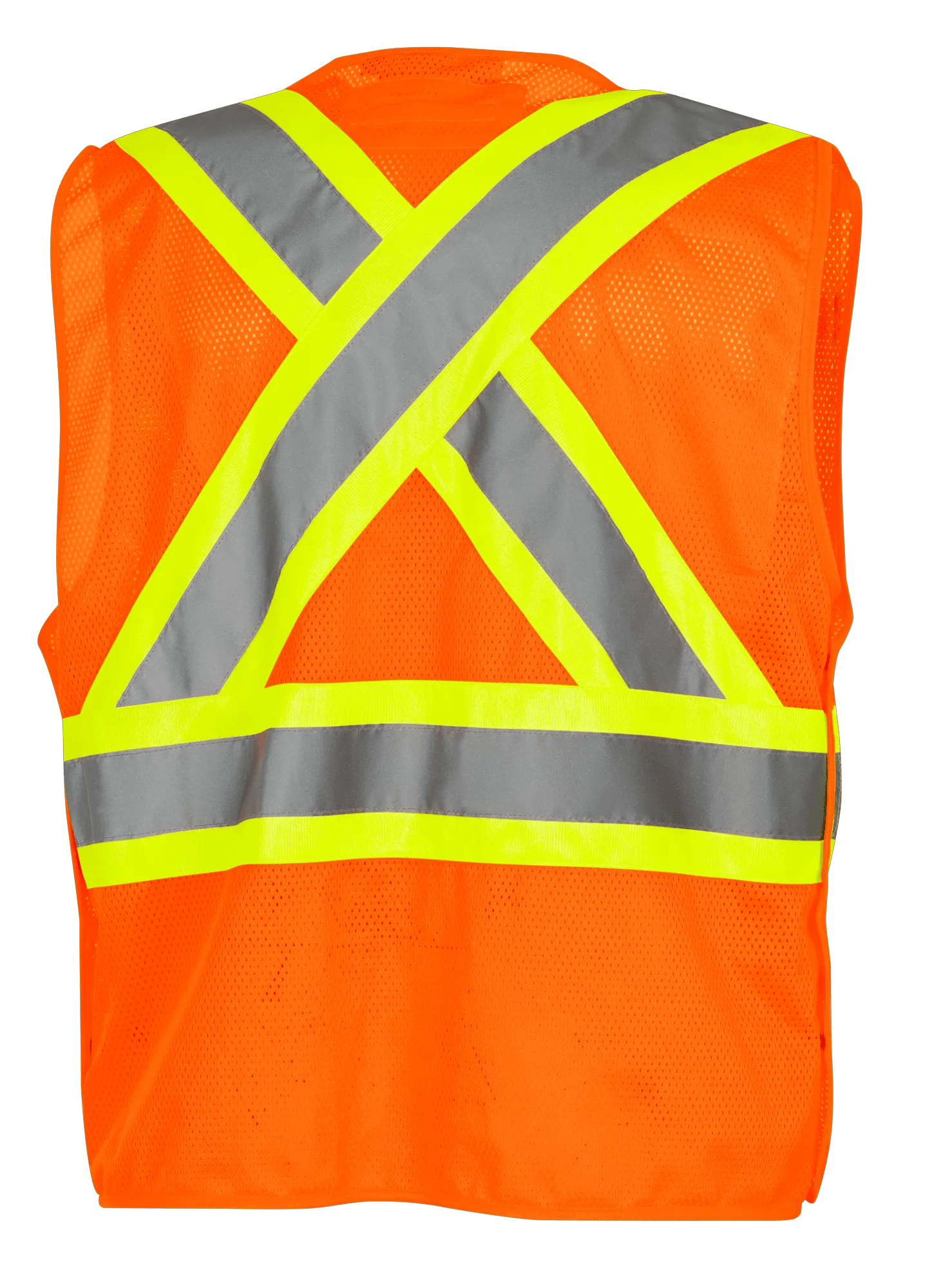 Hi-Vis Poly Mesh Safety Vest - Drop Shoulder - Snap Closure - Hi
