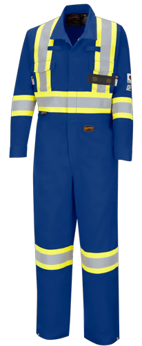 FR-Tech® Premium Hi-Vis FR/ARC-Rated Safety Coveralls – Royal Blue