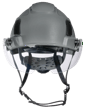 XS2-500 Series Type 2+ Vented Safety Helmet w/Flip-Up Visor - Grey product photo