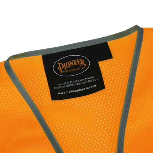 Hi-Vis Mesh Poly Safety Vest - Zipper Closure - Hi-Vis Orange - 4XL product photo