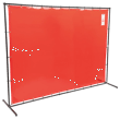 Welding Curtain and Frame Combo Kit - Orange - 6'x8' product photo