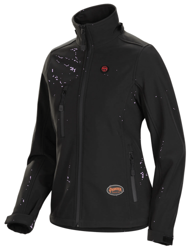 Women&rsquo;s Heated Softshell Jacket w/Hood - Black - M product photo