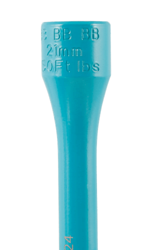 1/2" DR -  21mm Torque Limiting Socket - Turquoise - 150 ft-lbs product photo