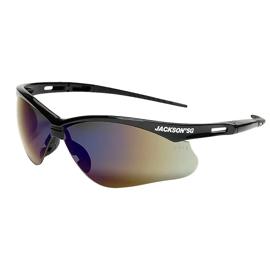 Jackson SG Safety Glasses &ndash; Black Frame &ndash; Blue Mirror Lens Anti-Scratch Hardcoat Lens product photo