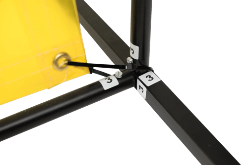 Welding Curtain and Frame Combo Kit - Gold - 6'x8' product photo