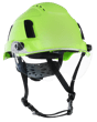 XS2-500 Type 2 Safety Helmet w/Flip–Up Visor – Vented – Hi-Vis Green product photo