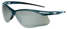 Jackson SG Safety Glasses - Metalic Blue Frame - Smoke Anti-Fog Lens product photo