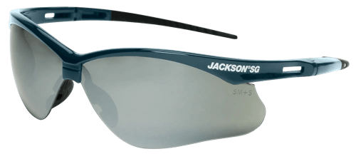 Jackson SG Safety Glasses - Metalic Blue Frame - Smoke Anti-Fog Lens product photo