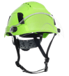 XS2-500 Type 2 Safety Helmet w/Flip–Up Visor – Vented – Hi-Vis Green product photo