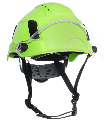 XS2-500 Type 2 Safety Helmet w/Flip–Up Visor – Vented – Hi-Vis Green product photo