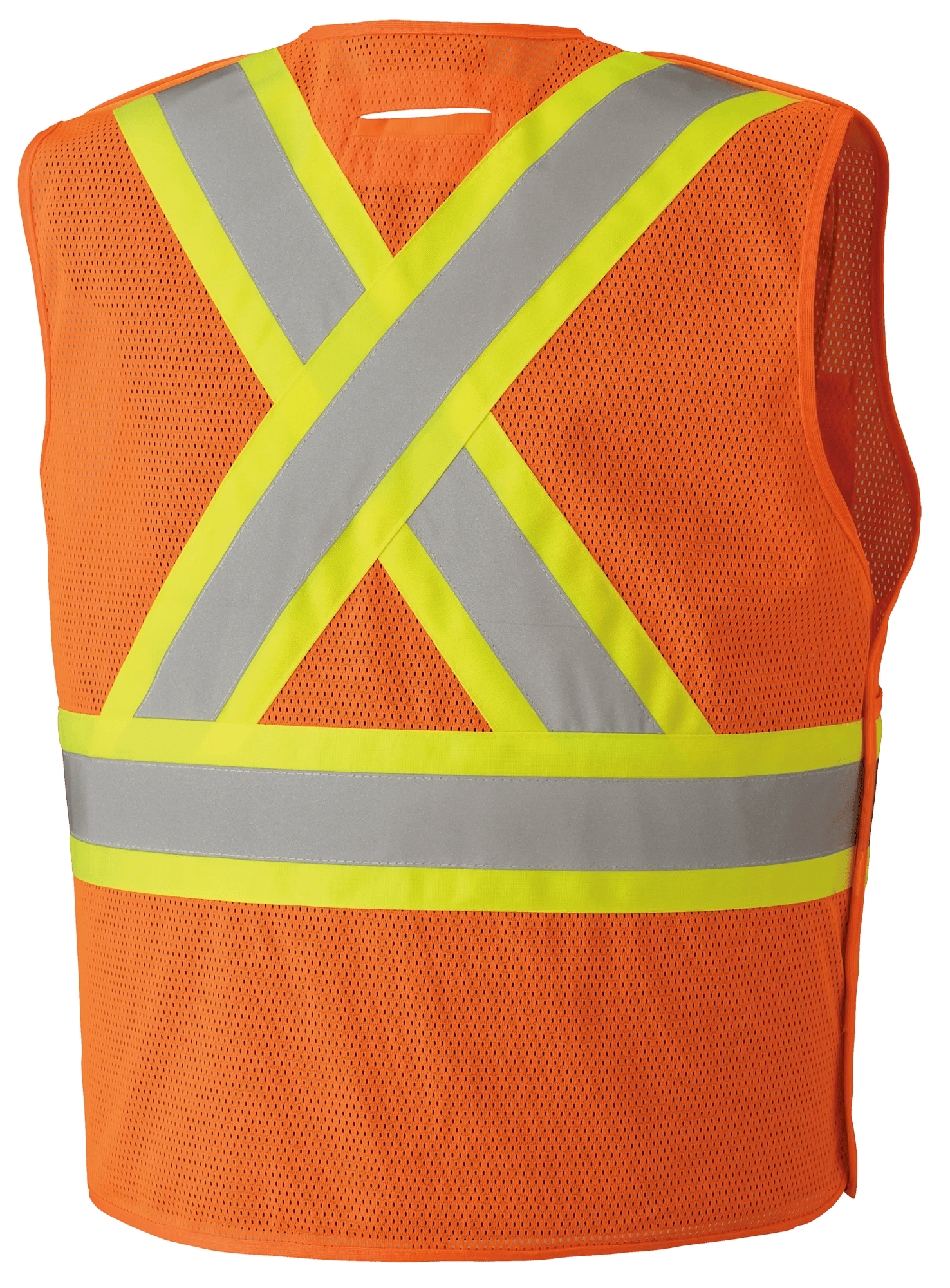 Hi-Vis Poly Mesh Drop Shoulder Safety Vest - Hi-Vis Orange - S/M