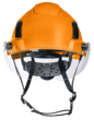 XS2-500 Series Type 2+ Vented Safety Helmet w/Flip-Up Visor - Hi-Vis Orange product photo