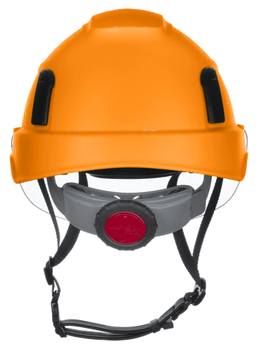 XS2-500 Series Type 2+ Vented Safety Helmet w/Flip-Up Visor - Hi-Vis Orange product photo