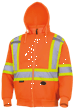 Hi&ndash;Vis Polyester Fleece Safety Hoodie &ndash; Zipper Closure &ndash; Hi&ndash;Vis Orange &ndash; XL product photo