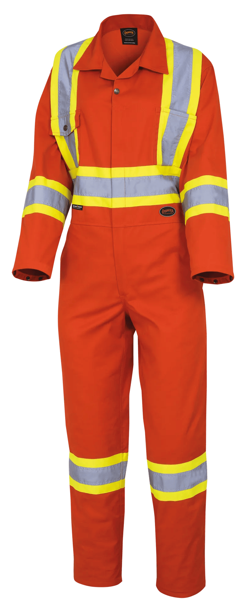 Women's Poly/Cotton Safety Coveralls – Zipper Closure – Orange