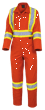 Women's Poly/Cotton Safety Coveralls &ndash; Orange  &ndash; M product photo