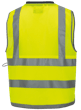 Hi-Vis Poly Mesh Surveyor's Safety Vest -  Zipper Closure - Hi-Vis Yellow/Green - M product photo