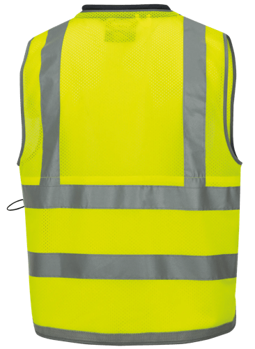 Hi-Vis Poly Mesh Surveyor's Safety Vest -  Zipper Closure - Hi-Vis Yellow/Green - M product photo