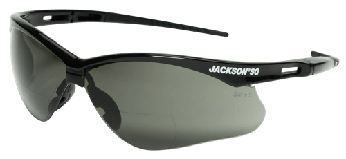 Jackson SG Safety Glasses - Black Frame - Smoke +2.5X Hardcoat Anti-Scratch Lens product photo
