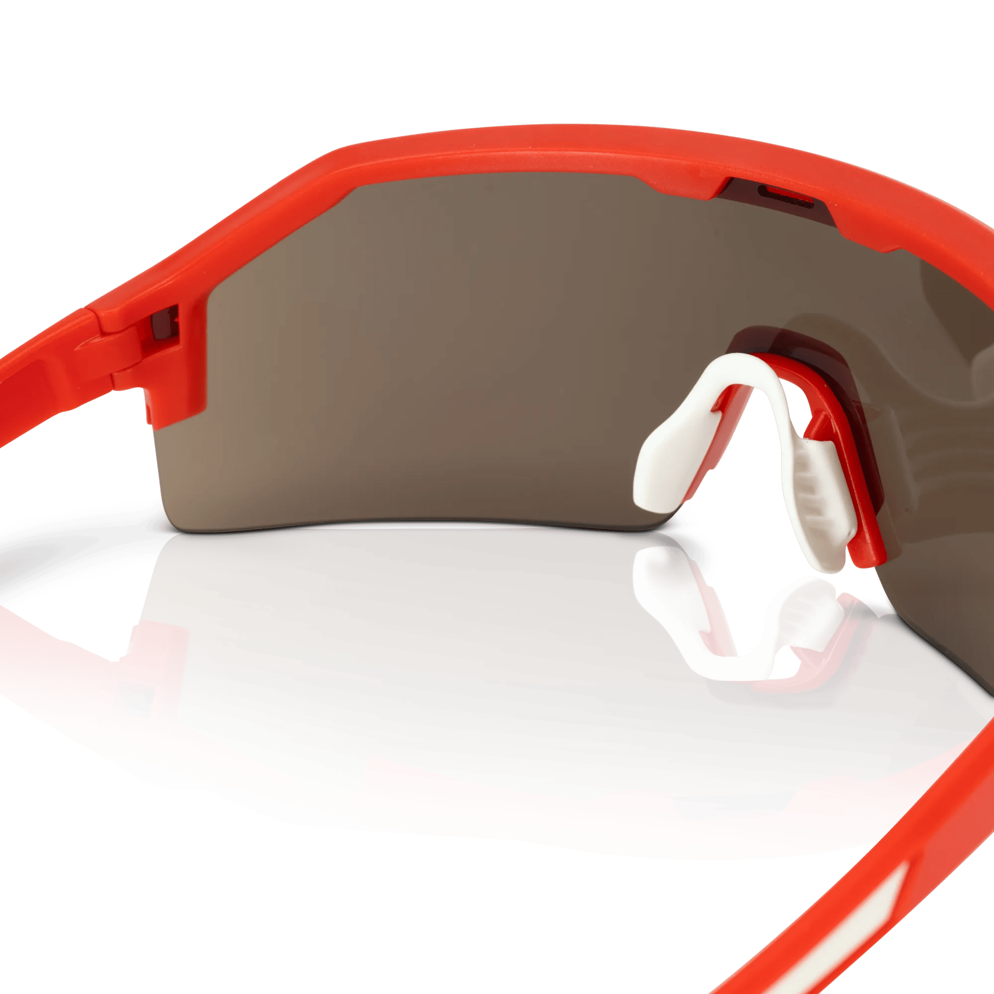 Maxview+ Safety Glasses - Red Frame - Gold Mirror Lens | 60011