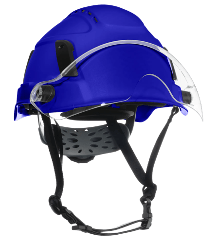 XS2-500 Series Type 2+ Vented Safety Helmet w/Flip-Up Visor - Blue product photo