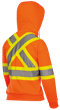 Women's Fleece Safety Hoodie &ndash; Zipper Closure &ndash; Hi-Vis Orange &ndash; Women's Size XL product photo
