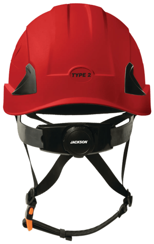 CH-2-400V Type 2 Safety Helmet - Vented - Red | 22927 | Hard Hats