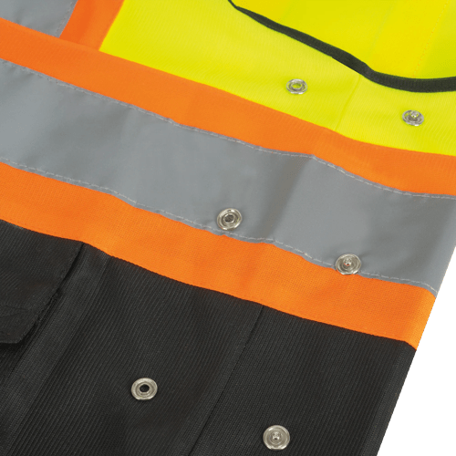 Hi-Vis Tricot Poly Safety Vest - Adjustable - Hook & Loop Closure - Hi-Vis Yellow/Green - 4/5XL product photo
